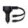BASEUS autós töltő (USB, 30W, PD gyorstöltő + Type-C/lightning kábel) FEKETE