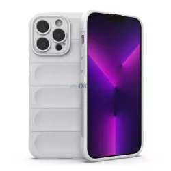   Szilikon telefonvédő (közepesen ütésálló, kamera védelem, 3D minta) FEHÉR Apple iPhone 14 Pro