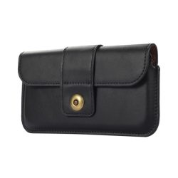   Tok fekvő, bőr hatású (univerzális, övre fűzhető, 7.2" méret) FEKETE