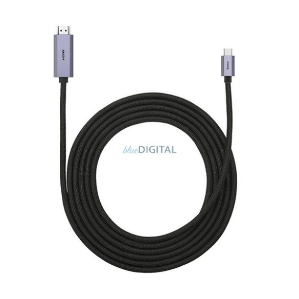 BASEUS TV/HDMI kábel (19pin, Type-C - HDMI-A, 4K 60Hz, 300cm) FEKETE