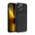Műanyag telefonvédő (szilikon keret, közepesen ütésálló, beépített fémlemez, bőr hatású hátlap, csíkos minta) FEKETE Apple iPhone 14 Pro Max