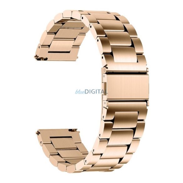 Pótszíj (univerzális, 20 mm, rozsdamentes acél, állítható, pillangó csat) ROZÉARANY Huawei Watch GT 2 42mm, Samsung Galaxy Watch 42mm (SM-R810N), Samsung Galaxy Gear S2 Classic (SM-R732), Ama