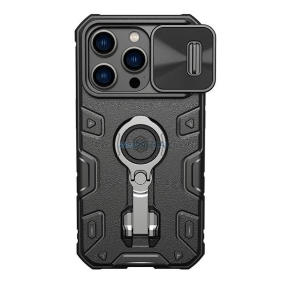 NILLKIN CAMSHIELD ARMOR PRO MAGNETIC defender műanyag telefonvédő (közepesen ütésálló, Magsafe rögzítésű) FEKETE Apple iPhone 14 Pro Max