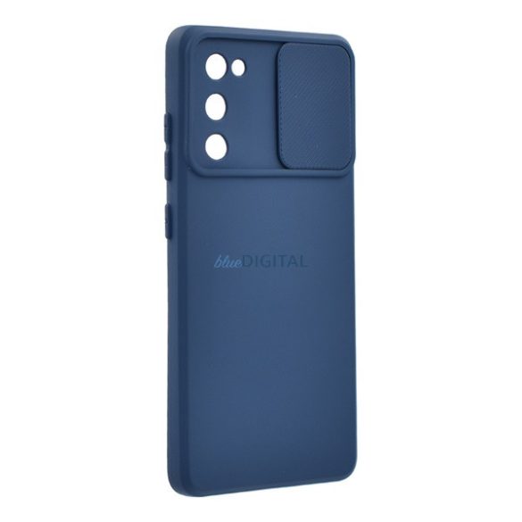 Szilikon telefonvédő (matt, mikrofiber plüss belső, kameravédő) SÖTÉTKÉK Samsung Galaxy S20 FE (SM-G780)