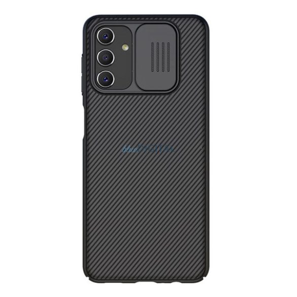 NILLKIN CAMSHIELD műanyag telefonvédő (szilikon keret, közepesen ütésálló, kamera védelem, csíkos) FEKETE Samsung Galaxy A04s (SM-A047F), Samsung Galaxy A13 5G (SM-A136)