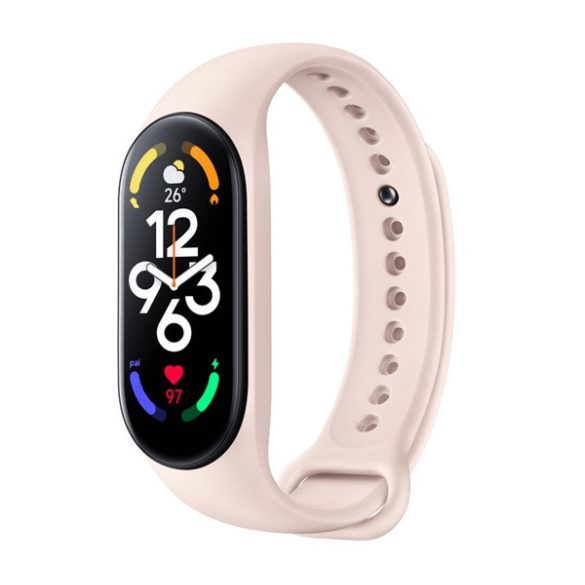 XIAOMI pótszíj (egyedi méret, szilikon) RÓZSASZÍN Xiaomi Mi Band 7