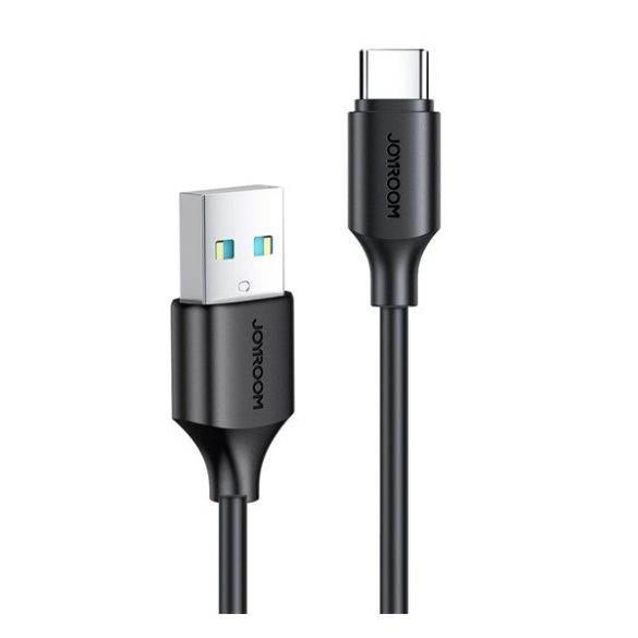 JOYROOM adatkábel (USB - Type-C, 3A, PD gyorstöltő, 25cm) FEKETE