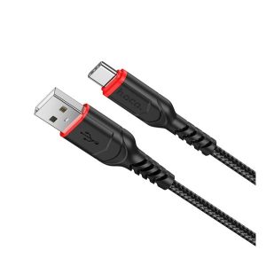 HOCO X59 adatkábel (USB - Type-C, 3A, gyorstöltő, 100cm) FEKETE