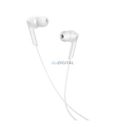   HOCO M72 fülhallgató SZTEREO (3.5mm jack, mikrofon, felvevő gomb) FEHÉR