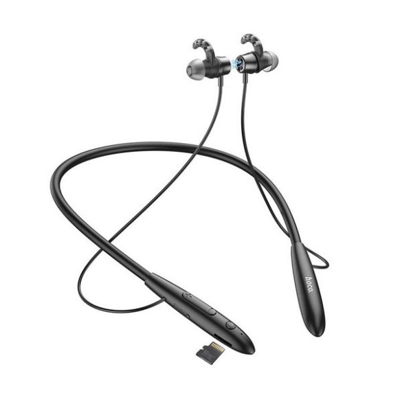 HOCO ES61 bluetooth fülhallgató SZTEREO (v5.1, nyakba akasztható, mikrofon, microSD kártyaolvasó, SPORT) FEKETE
