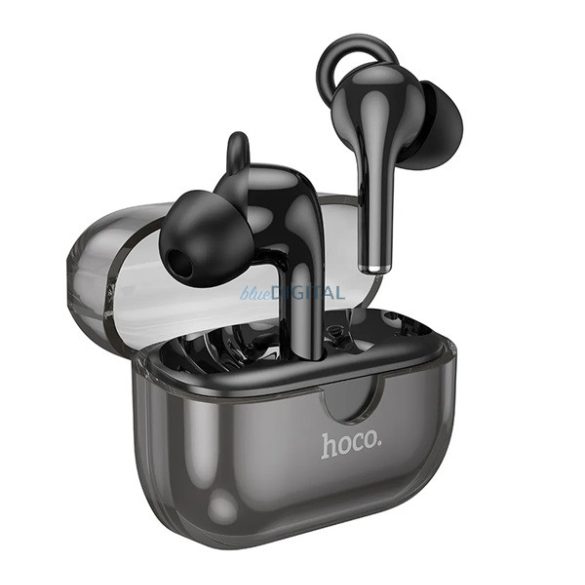 HOCO CANTANTE bluetooth fülhallgató SZTEREO (v5.3, TWS, mikrofon, zajszűrő + töltőtok) FEKETE