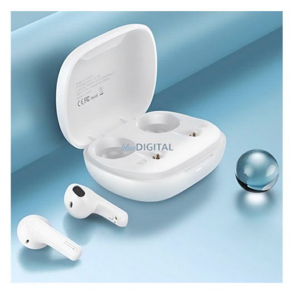 USAMS SM01 bluetooth fülhallgató SZTEREO (v5.0, TWS, mikrofon, zajszűrő + töltőtok) FEHÉR