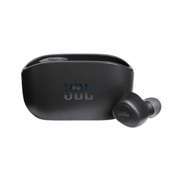 JBL VIBE 100 bluetooth fülhallgató SZTEREO (v5.0, TWS, cseppálló, mélyhang kiemelés + töltőtok) FEKETE