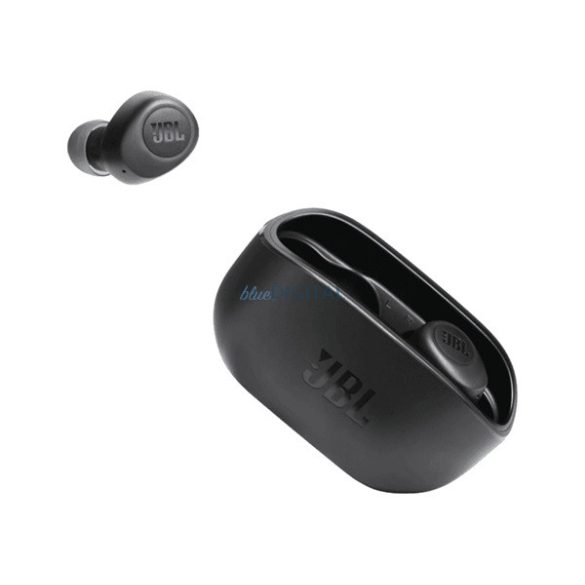 JBL VIBE 100 bluetooth fülhallgató SZTEREO (v5.0, TWS, cseppálló, mélyhang kiemelés + töltőtok) FEKETE