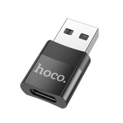   HOCO UA17 adapter (USB - Type-C aljzat, adatátvitel és töltés, OTG) FEKETE 