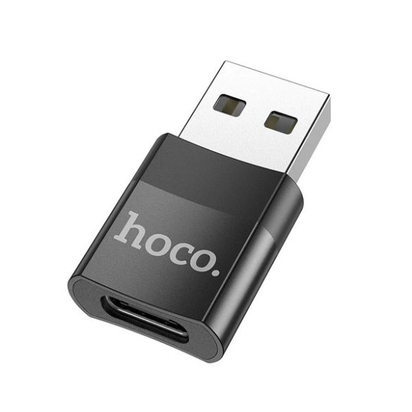 HOCO UA17 adapter (USB - Type-C aljzat, adatátvitel és töltés, OTG) FEKETE 