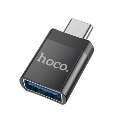   HOCO UA17 adapter (USB aljzat - Type-C, OTG, adatátvitel és töltés) FEKETE