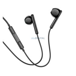   HOCO M93 fülhallgató SZTEREO (3.5mm jack, mikrofon, felvevő gomb) FEKETE