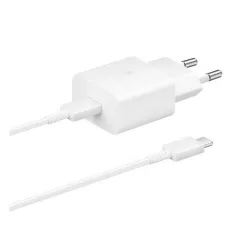  SAMSUNG hálózati töltő Type-C aljzat (15W, gyorstöltő + Type-C kábel) FEHÉR