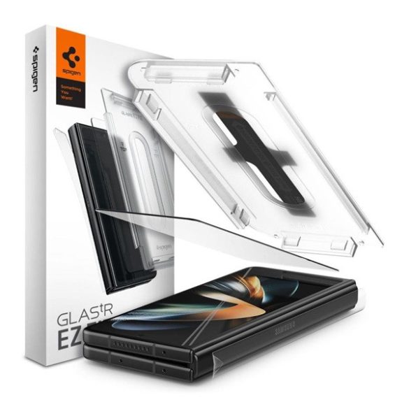 SPIGEN FC képernyővédő üveg (2.5D, ujjlenyomatmentes, extra karcálló, 9H, ultravékony, 0.3mm, színkiemelés) ÁTLÁTSZÓ Samsung Galaxy Z Fold4 5G (SM-F936)