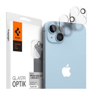 SPIGEN OPTIK kameravédő üveg 2db (9H) ÁTLÁTSZÓ Apple iPhone 14 Plus, iPhone 14