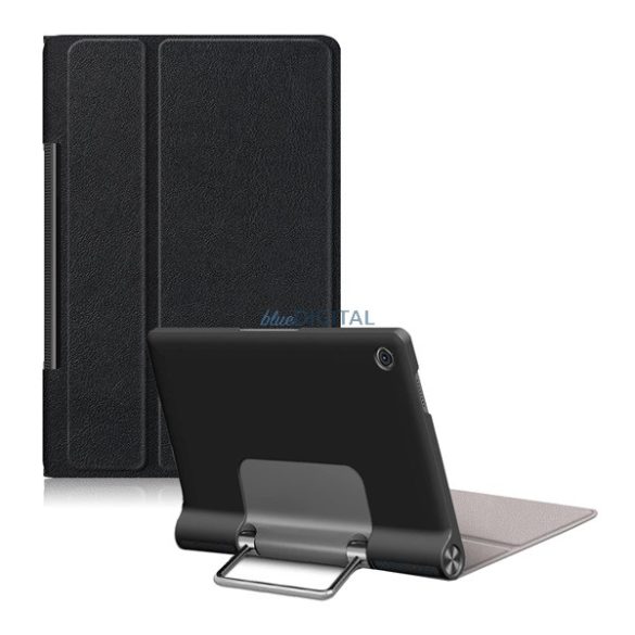 Tok álló, bőr hatású (FLIP, oldalra nyíló, asztali tartó funkció, kitámasztó) FEKETE Lenovo Yoga Tab 11 (YT-J706X) LTE