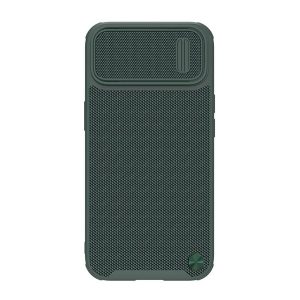 NILLKIN TEXTURED S műanyag telefonvédő (szilikon keret, 3D minta, kamera védelem, Magsafe rögzítésű) SÖTÉTZÖLD Apple iPhone 14 Plus