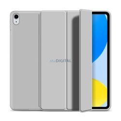   Tok álló, bőr hatású (aktív FLIP, oldalra nyíló, TRIFOLD, asztali tartó) SÖTÉTSZÜRKE Apple IPAD 11 (2025), IPAD 10.9 (2022)