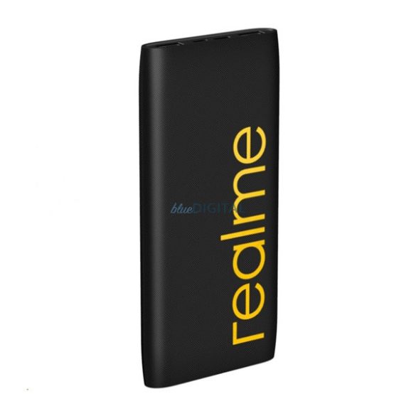 REALME 3i vésztöltő 2 USB+Type-C+microUSB (10000mAh, 12W, gyorstöltő) FEKETE