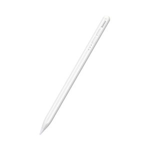 BASEUS SMOOTH WRITING érintő ceruza (aktív, LED jelzés + póthegy) FEHÉR Apple Pencil kompatibilis 