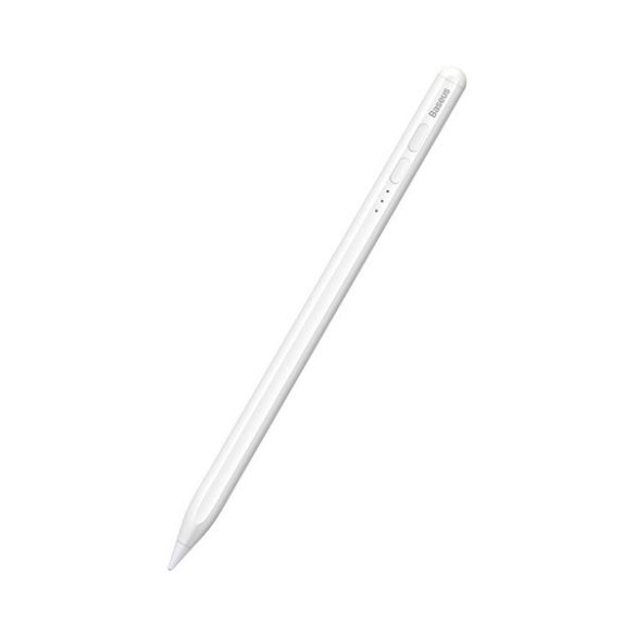 BASEUS SMOOTH WRITING érintő ceruza (aktív, LED jelzés + póthegy) FEHÉR Apple Pencil kompatibilis 