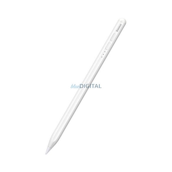 BASEUS SMOOTH WRITING érintőképernyő ceruza (aktív, kapacitív, LED jelzés + póthegy) FEHÉR