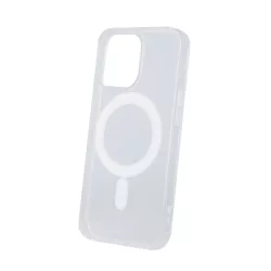   Szilikon telefonvédő (közepesen ütésálló, légpárnás sarok, MagSafe) ÁTLÁTSZÓ Apple iPhone 14