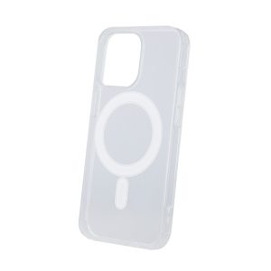 Szilikon telefonvédő (közepesen ütésálló, légpárnás sarok, MagSafe) ÁTLÁTSZÓ Apple iPhone 14