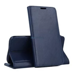   Tok álló, bőr hatású (FLIP, oldalra nyíló, asztali tartó funkció) SÖTÉTKÉK Oppo Reno 8