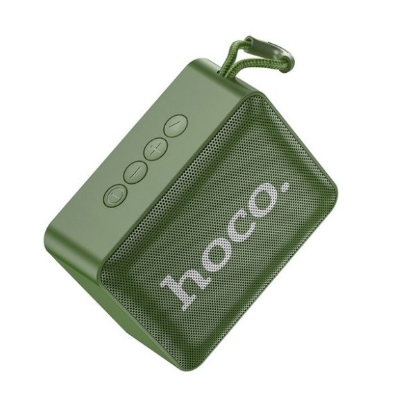 HOCO bluetooth hordozható hangszóró (v5.2, kártyaolvasó, 5W, FM rádió) SÖTÉTZÖLD