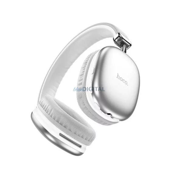 HOCO W35 bluetooth fejhallgató SZTEREO (v5.3, microSD kártyaolvasó, 3.5mm jack aljzat, összehajtható) EZÜST