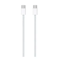   APPLE adatkábel (Type-C - Type-C, 100cm, szőtt borítású) FEHÉR