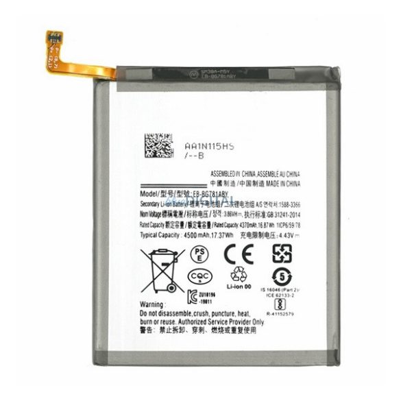 Akku 4500mAh LI-ION (EB-BG781ABY/GH82-24205A/GH82-25231A kompatibilis) Samsung Galaxy A52 5G (SM-A526F), Galaxy A52 4G (SM-A525F), Galaxy A52s 5G (SM-A528)