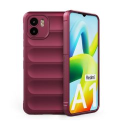   Szilikon telefonvédő (közepesen ütésálló, kamera védelem, 3D minta) BORDÓ Xiaomi Redmi A1, Xiaomi Redmi A2