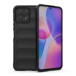   Szilikon telefonvédő (közepesen ütésálló, kamera védelem, 3D minta) FEKETE Honor X8 4G