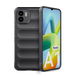   Szilikon telefonvédő (közepesen ütésálló, kamera védelem, 3D minta) FEKETE Xiaomi Redmi A1, Xiaomi Redmi A2