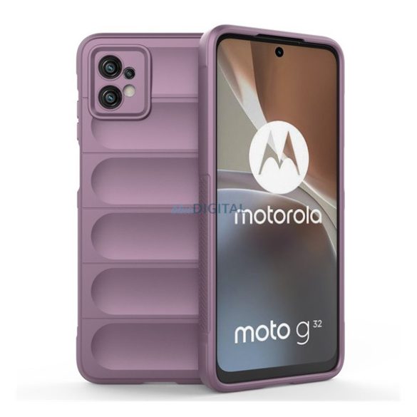 Szilikon telefonvédő (közepesen ütésálló, kamera védelem, 3D minta) LILA Motorola Moto G32 (XT2235)