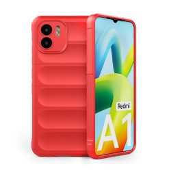   Szilikon telefonvédő (közepesen ütésálló, kamera védelem, 3D minta) PIROS Xiaomi Redmi A1, Xiaomi Redmi A2