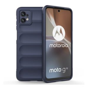 Szilikon telefonvédő (közepesen ütésálló, kamera védelem, 3D minta) SÖTÉTKÉK Motorola Moto G32 (XT2235)