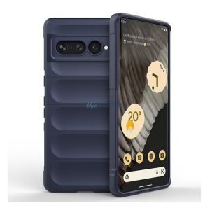 Szilikon telefonvédő (közepesen ütésálló, kamera védelem, 3D minta) SÖTÉTKÉK Google Pixel 7 Pro