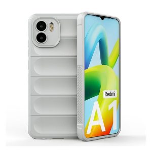 Szilikon telefonvédő (közepesen ütésálló, kamera védelem, 3D minta) VILÁGOSSZÜRKE Xiaomi Redmi A1, Xiaomi Redmi A2