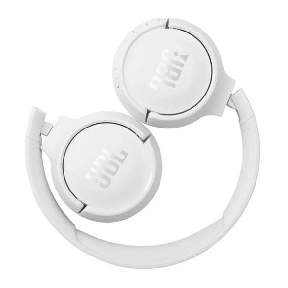 JBL TUNE T510 bluetooth fejhallgató SZTEREO (v5.0, mikrofon, felvevő gomb, multipoint, összehajtható) FEHÉR