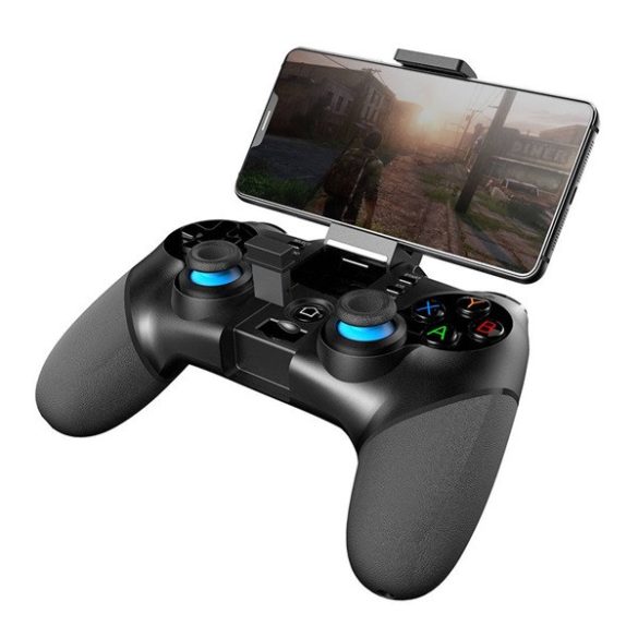 IPEGA vezeték nélküli kontroller (v4.0, 500mAh akku, iOS/Android/PC/Nintendo Switch/PS3 kompatibilis) FEKETE