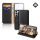 DUX DUCIS HIVO tok álló, valódi bőr (FLIP, oldalra nyíló, asztali tartó funkció, bankkártya tartó, RFID védelem) FEKETE Samsung Galaxy S23 (SM-S911)